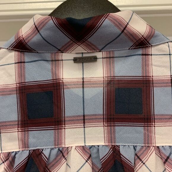 Prana Flint Plaid Maxi Shirt sz S NWT - Picture 7 of 9